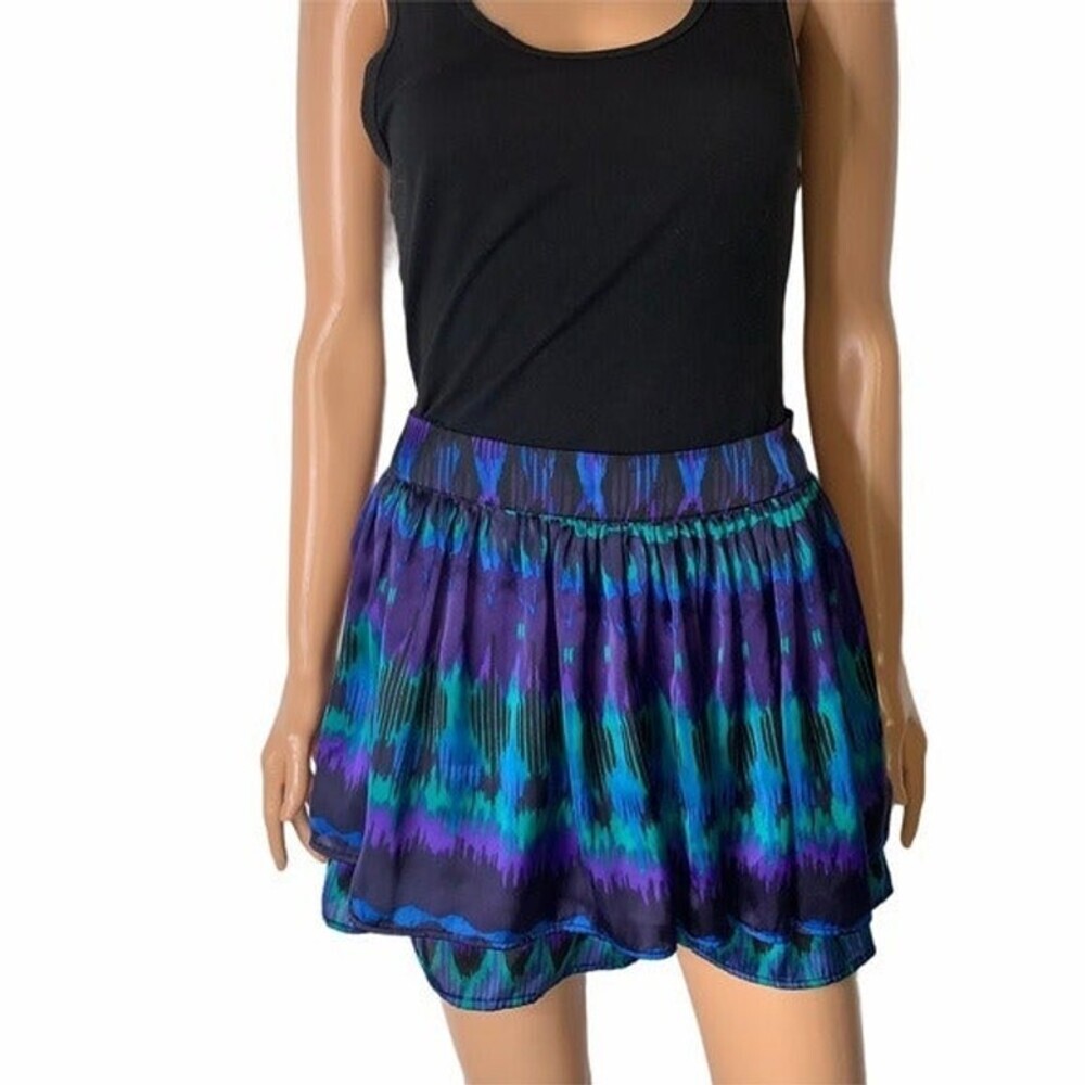 Forever 21 multi-color flowy mini skirt - Picture 3 of 10